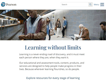 Tablet Screenshot of pearson.com